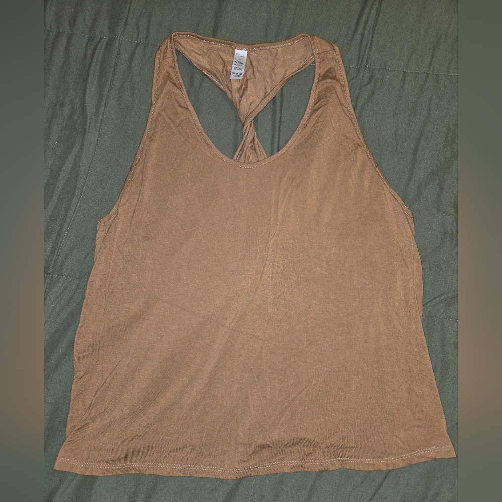 Zyia Mocha Tordue Flow Twist tank